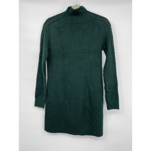 Max Studio Womens Dark Green Knit Long Sleeve Pullover Sweater Dress NEW Small - Picture 9 of 10